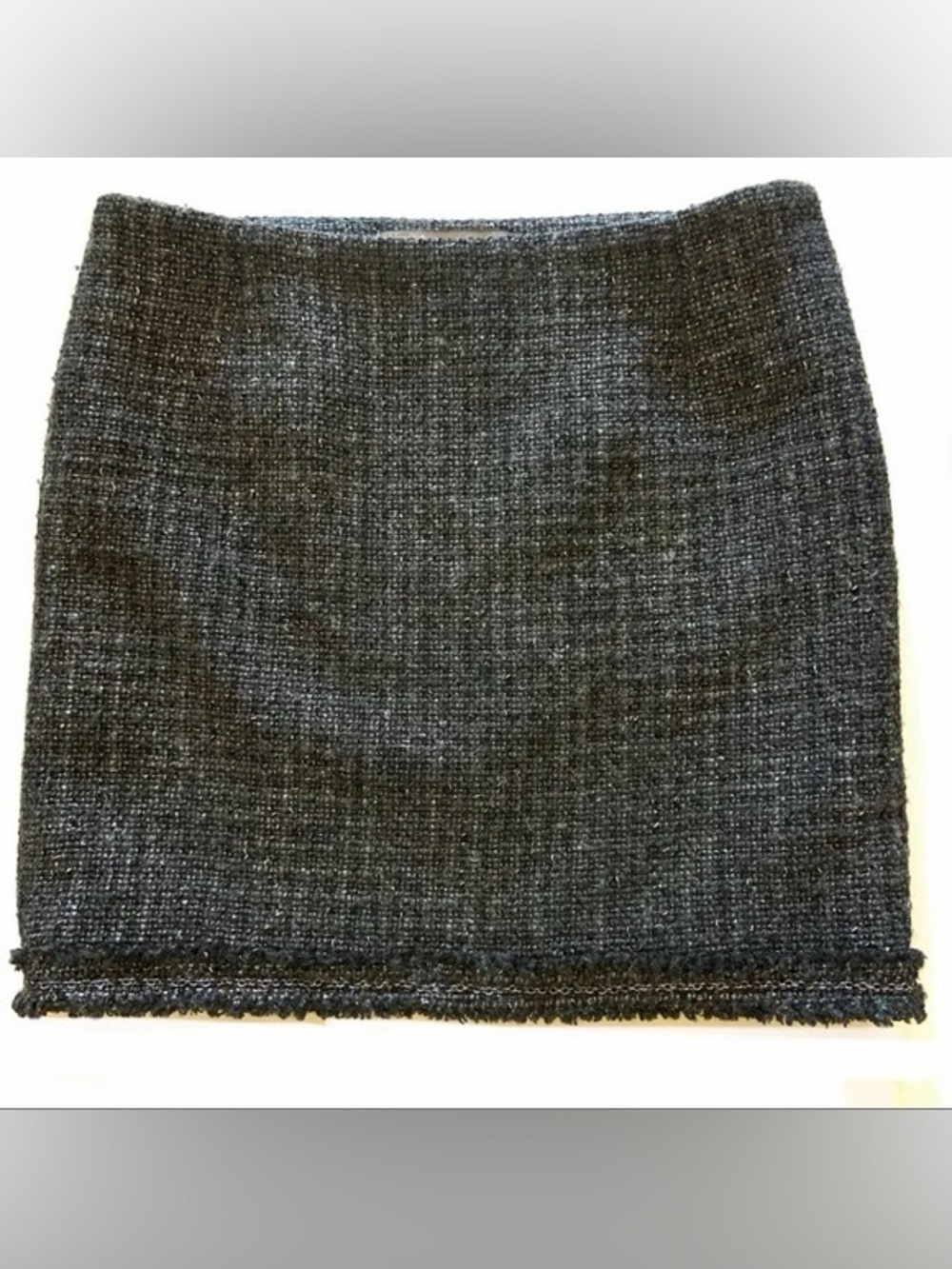 ZARA Metallic Wool Blend Bouclé Tweed Mini Skirt • Dark Academia Grunge M - Picture 6 of 8